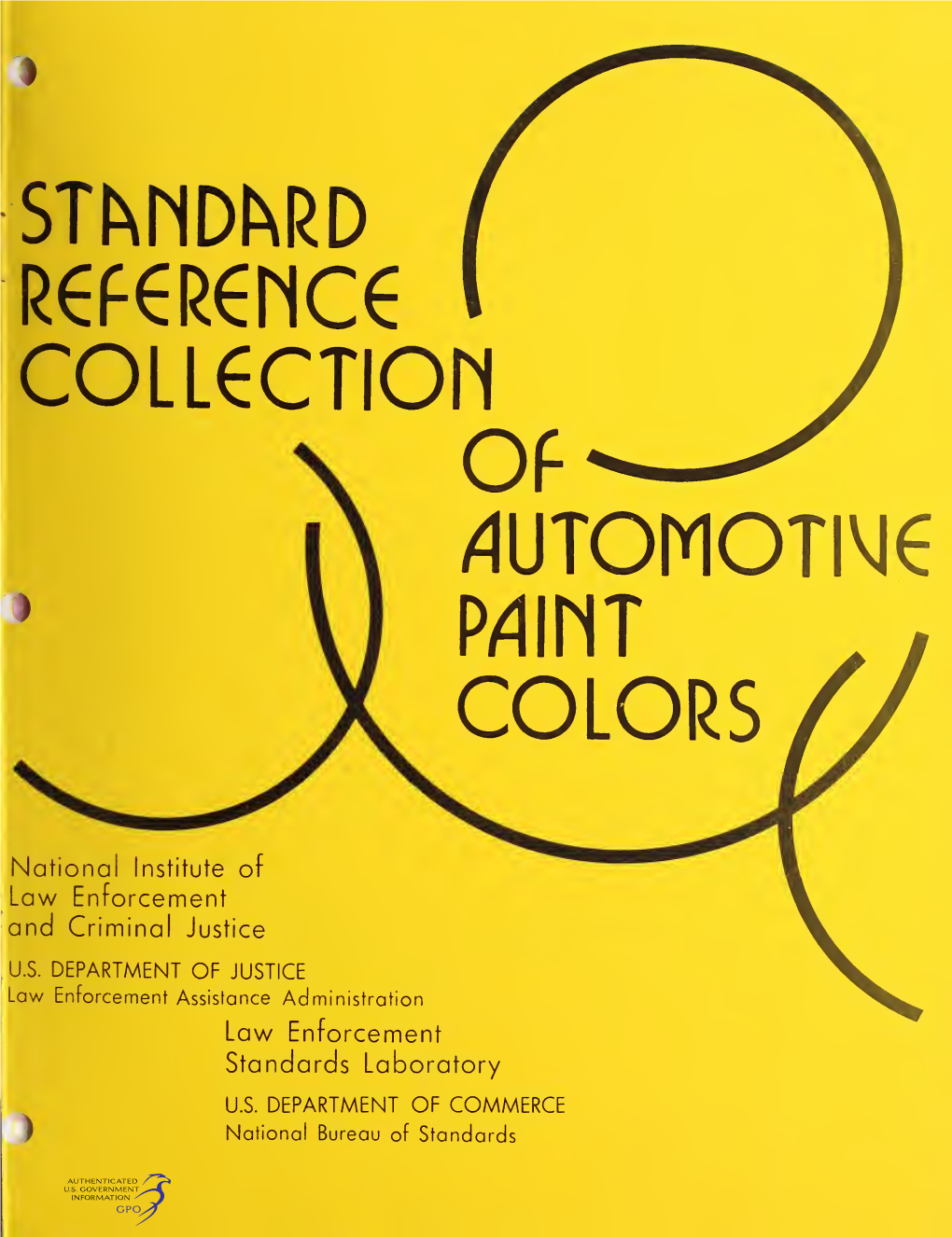 Standard Reference Collection of Automotive Paint Colors V/Ere Prepared from Actual Production Paint Batches