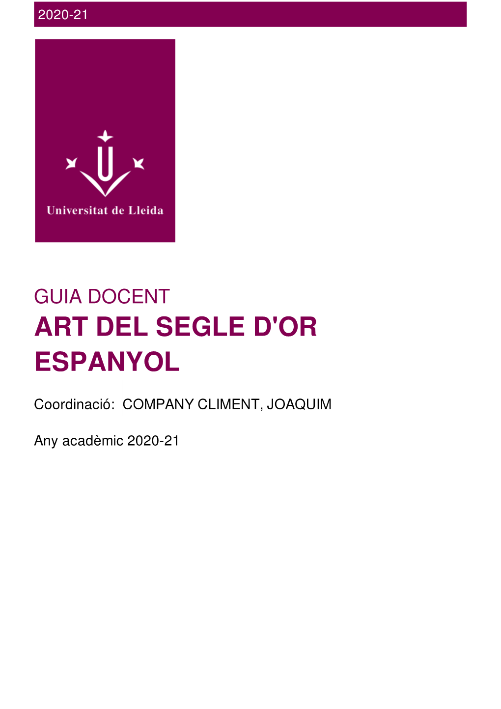 Art Del Segle D'or Espanyol