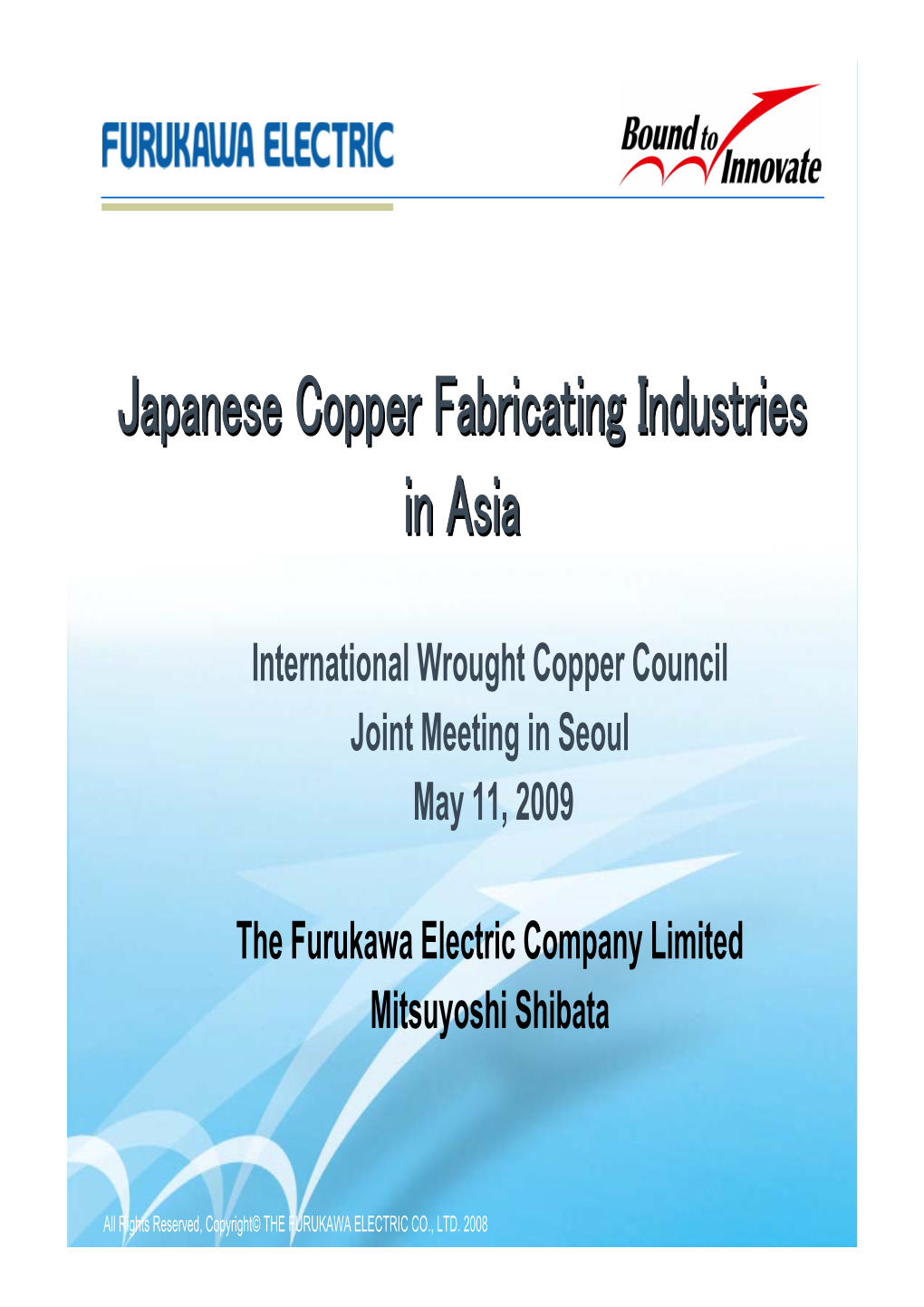 Japanese Copper Fabricating Industries in Asia