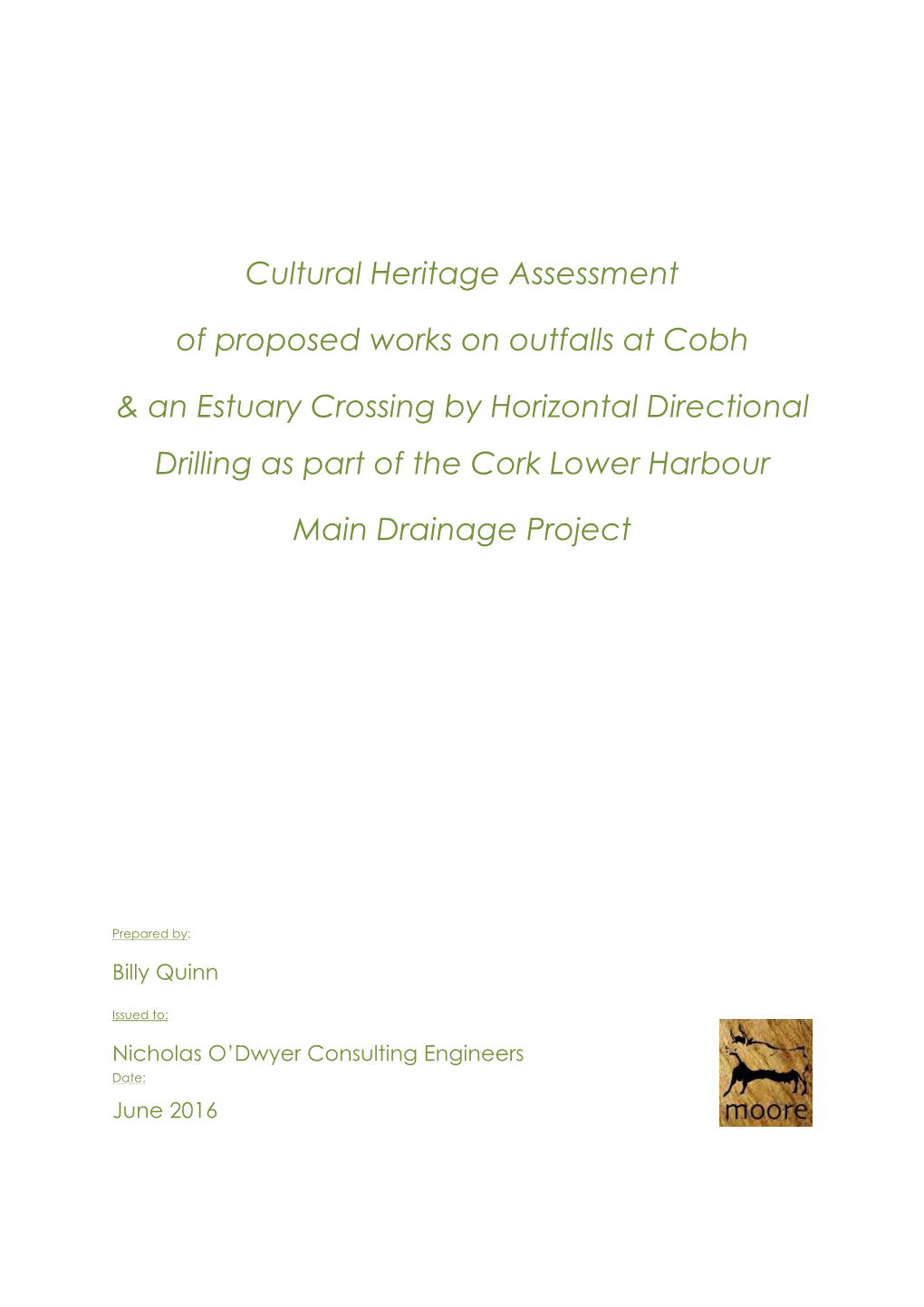 Cultural Heritage Assessment of Proposed Works On