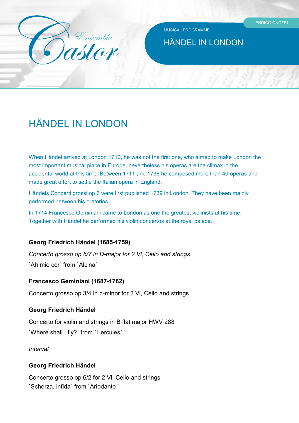 Händel in London in Händel