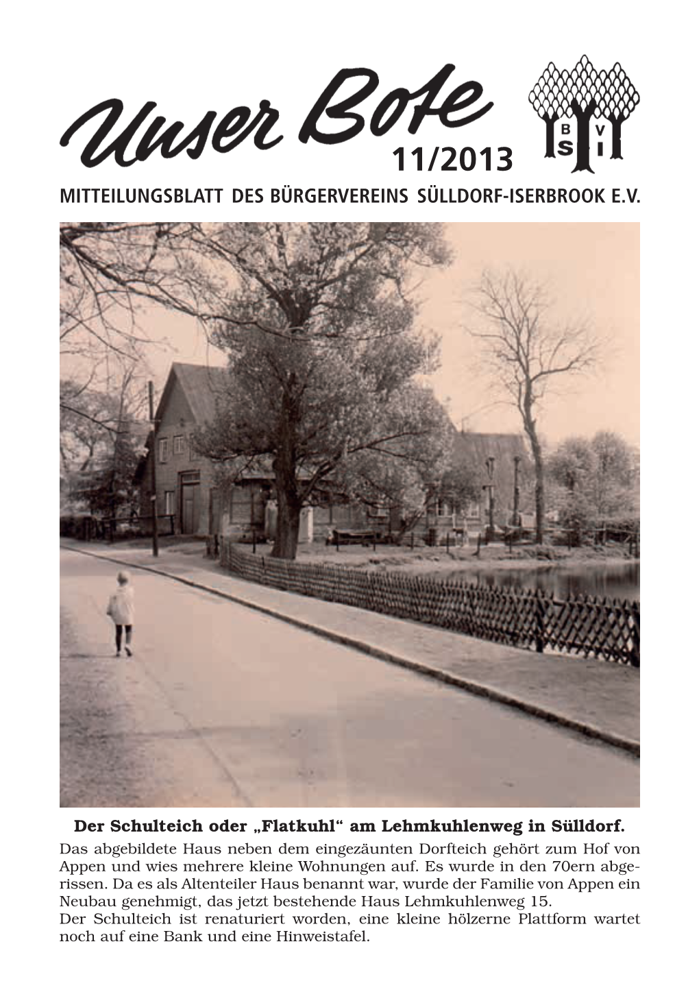 Mitteilungsblatt Des Bürgervereins Sülldorf-Iserbrook E.V