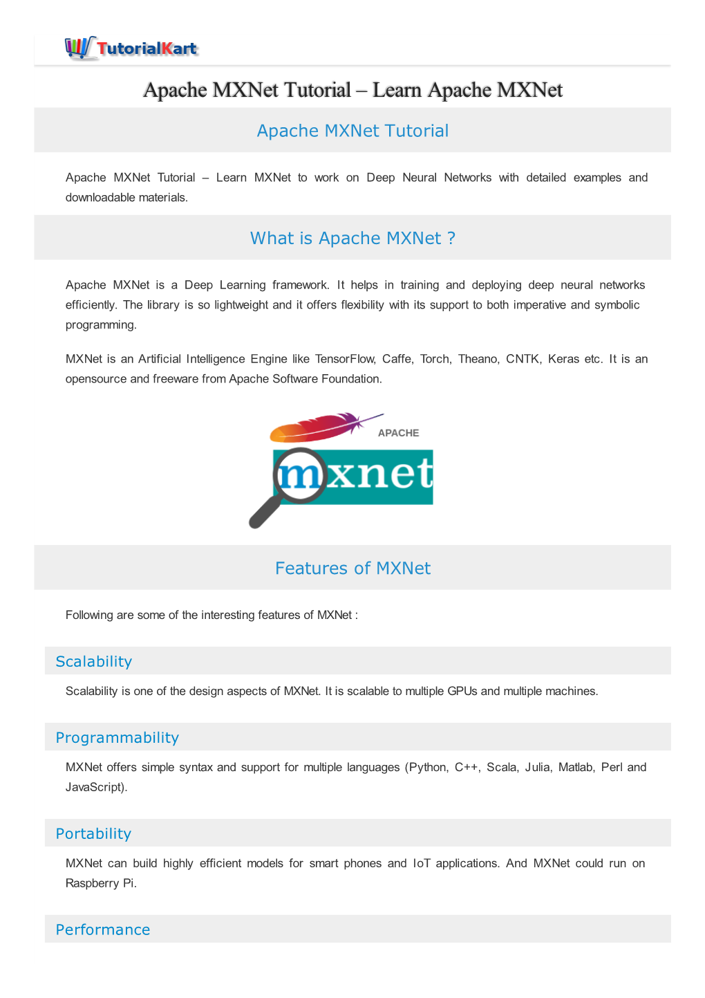 Learn Apache Mxnet Apache Mxnet Tutorial