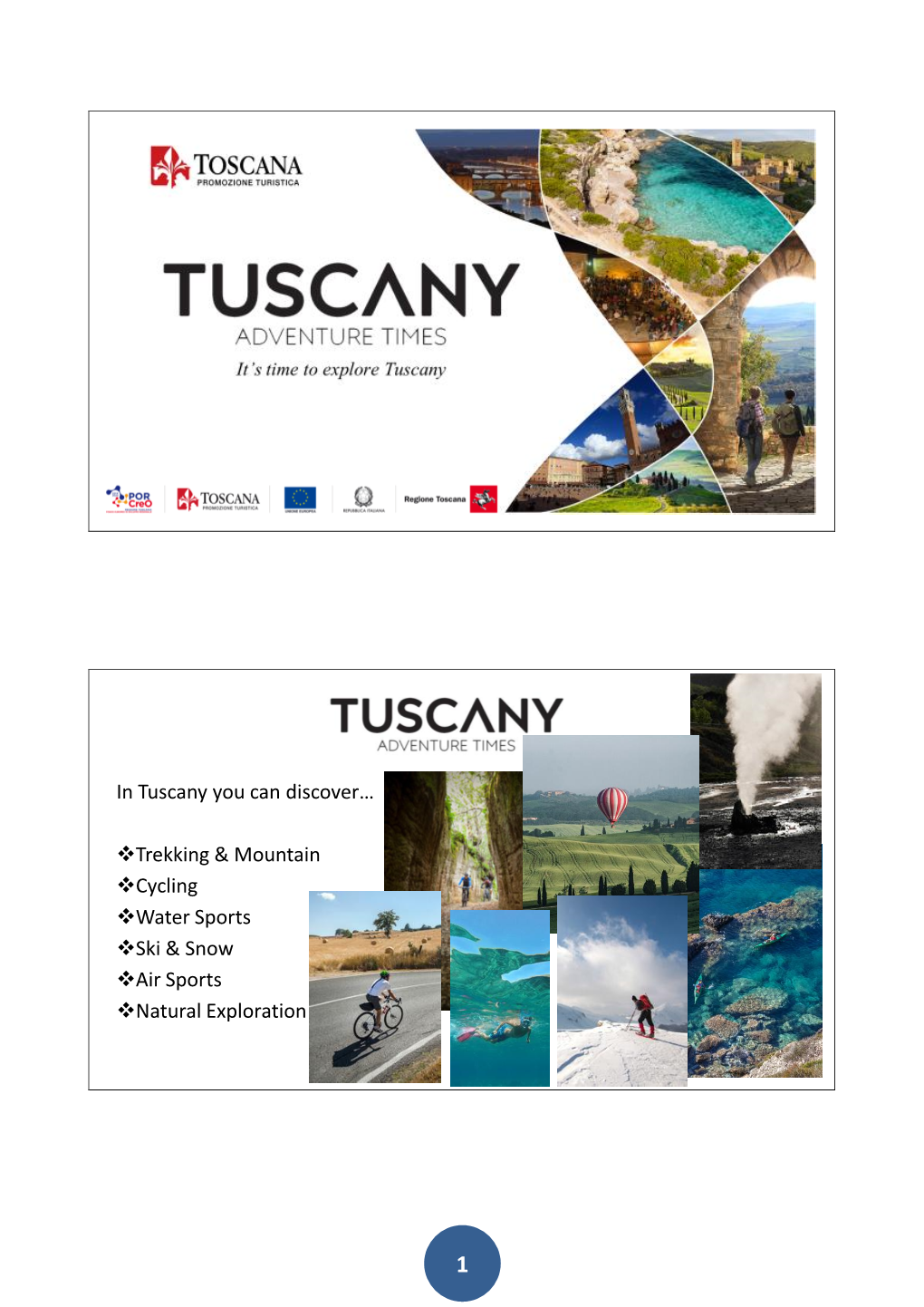 Download the Tuscan Adventure Times Brochure