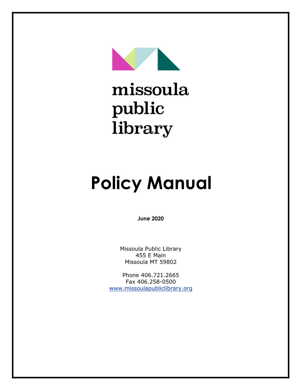 Policy Manual