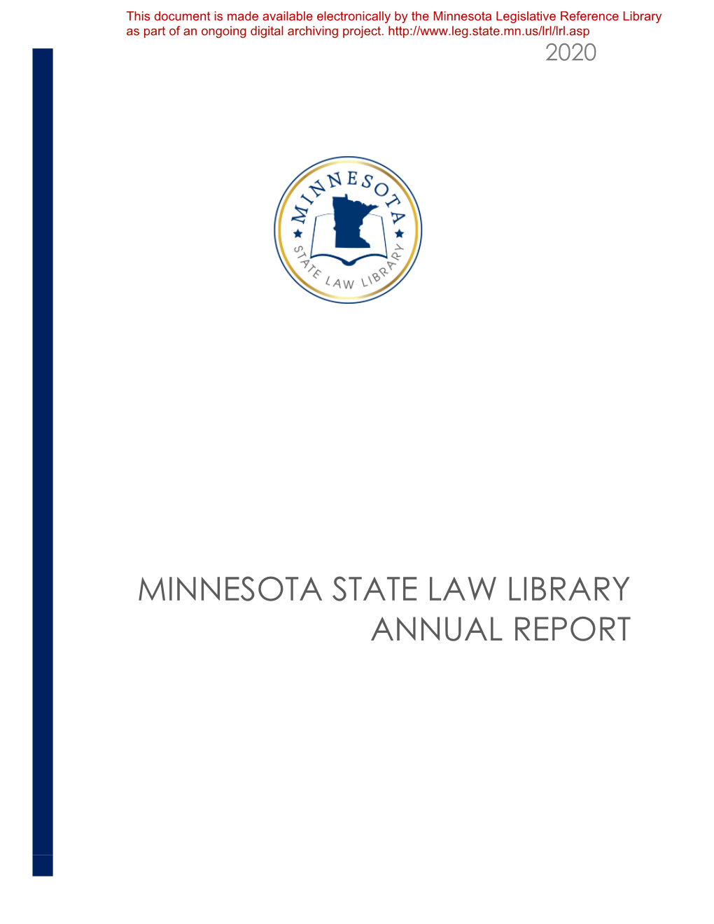 Minnesota State Law Library Annual Report