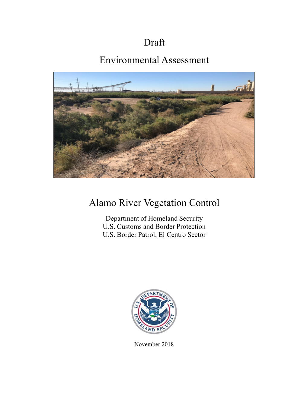 Draft Environmental Assessment for the Proposed Alamo River