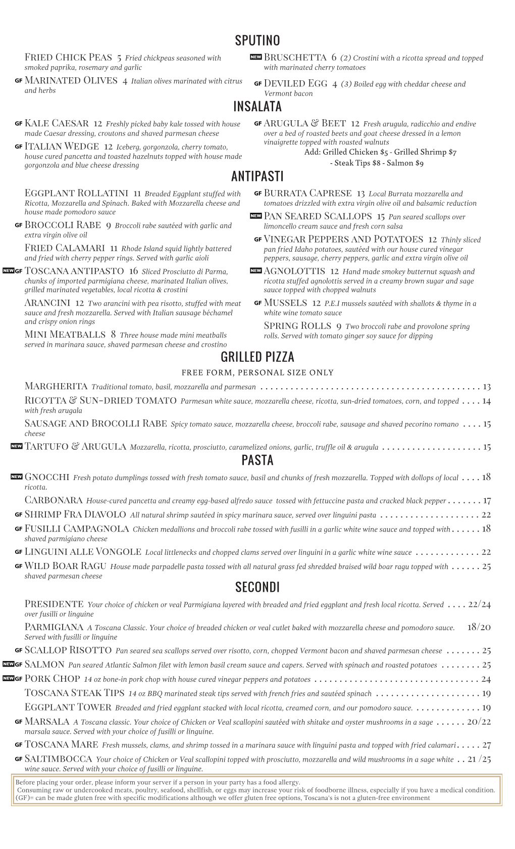 New Menu Layout