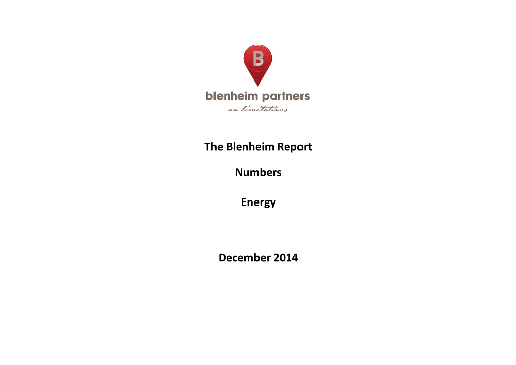 The Blenheim Report the Numbers