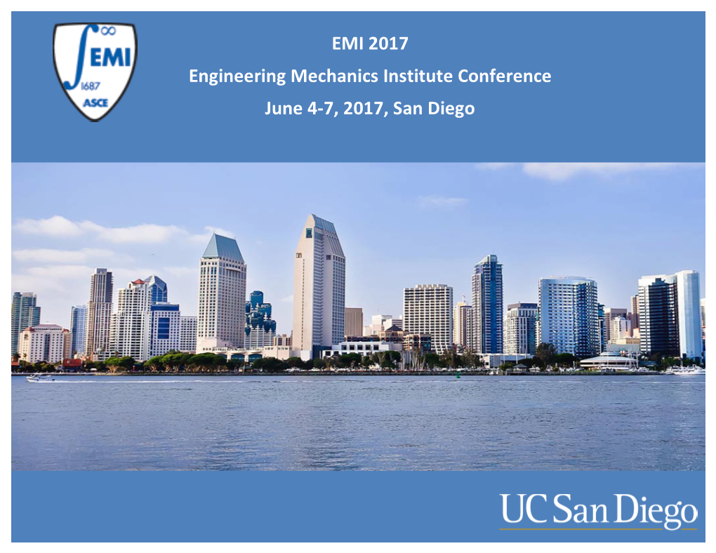 EMI 2017 Engineering Mechanics Institute Conference June 4-7, 2017