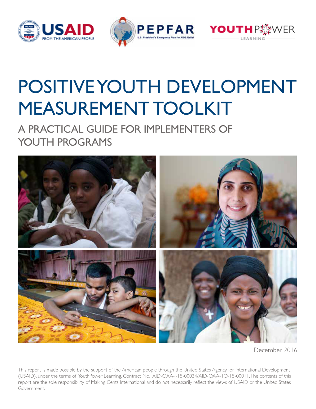 Positive Youth Development (PYD) Measurement Toolkit
