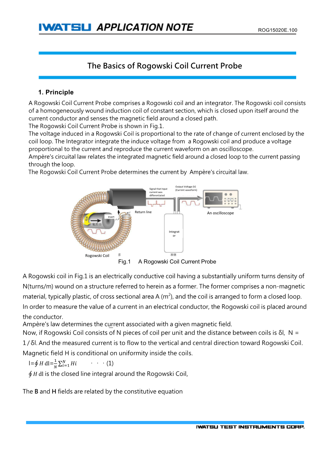 The Basics of Rogowski Coil Current Probe