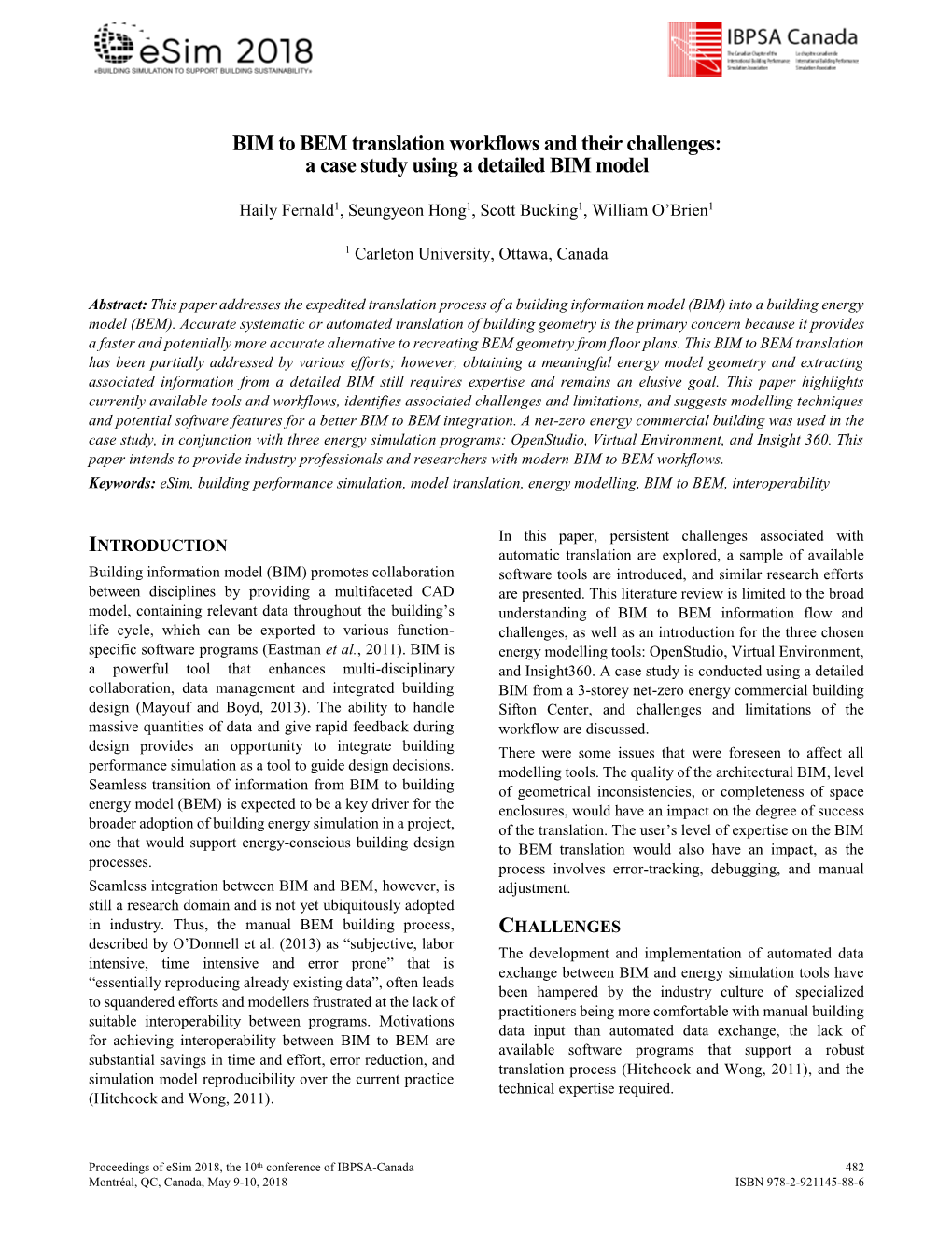 A Case Study Using a Detailed BIM Model