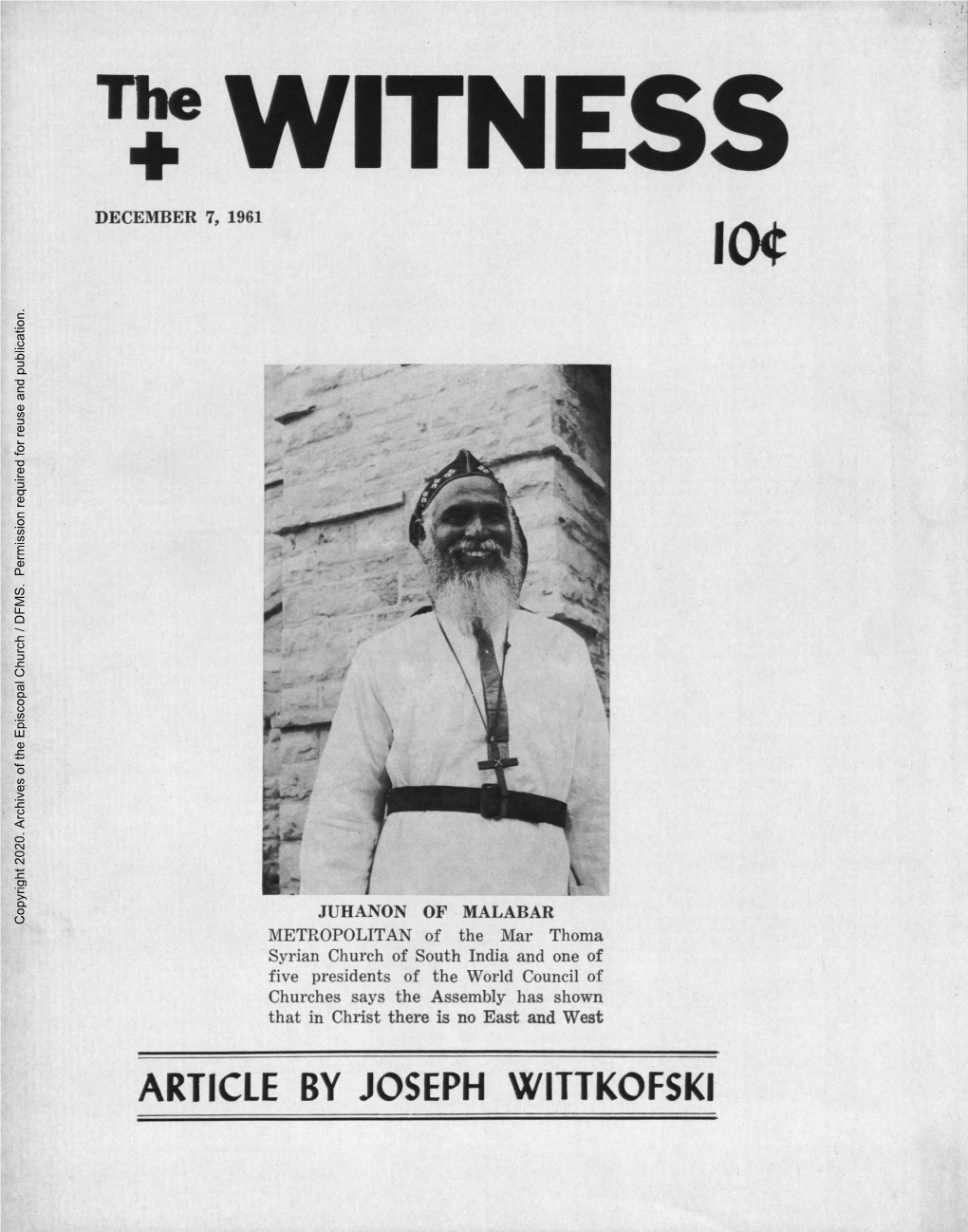 1961 the Witness, Vol. 46, No. 40