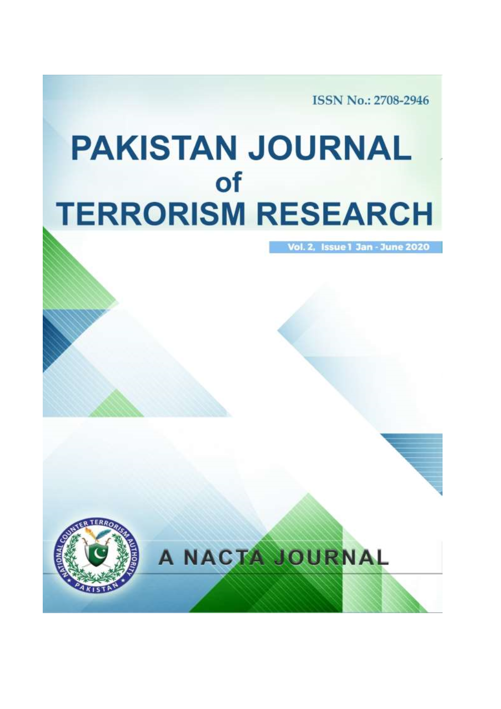 Pakistan Journal of Terrorism Research, Vol Ii, Issue I]