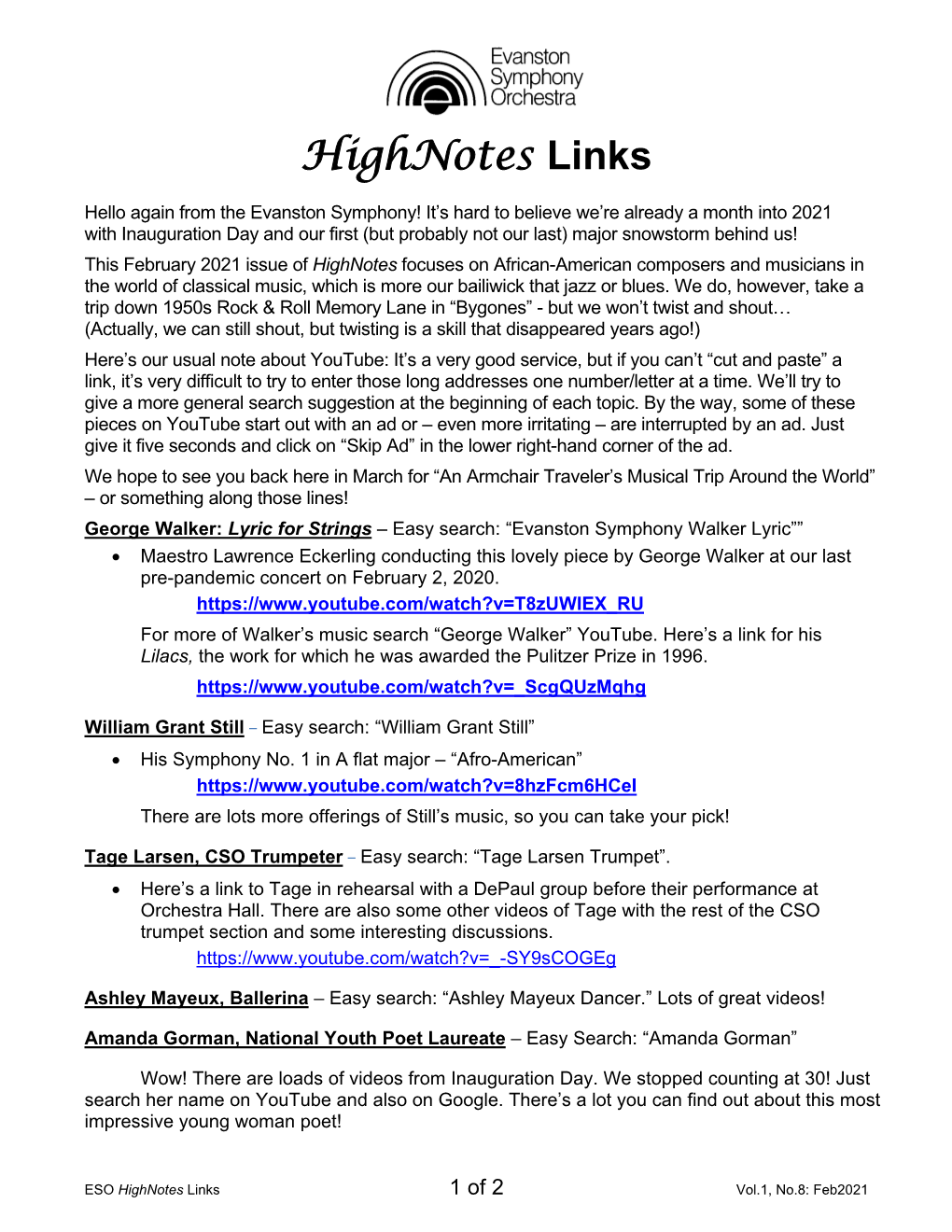Highnotes Links