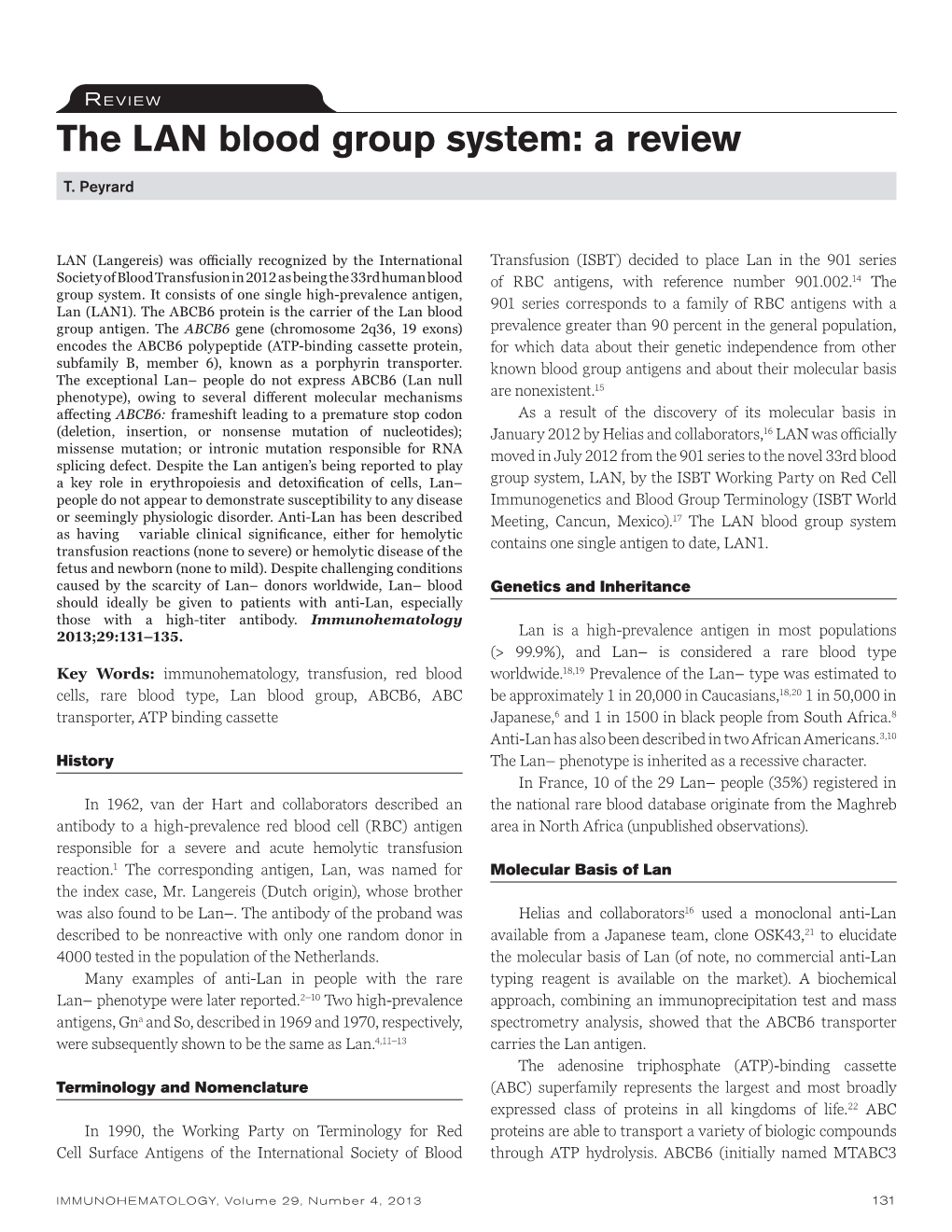 The LAN Blood Group System: a Review