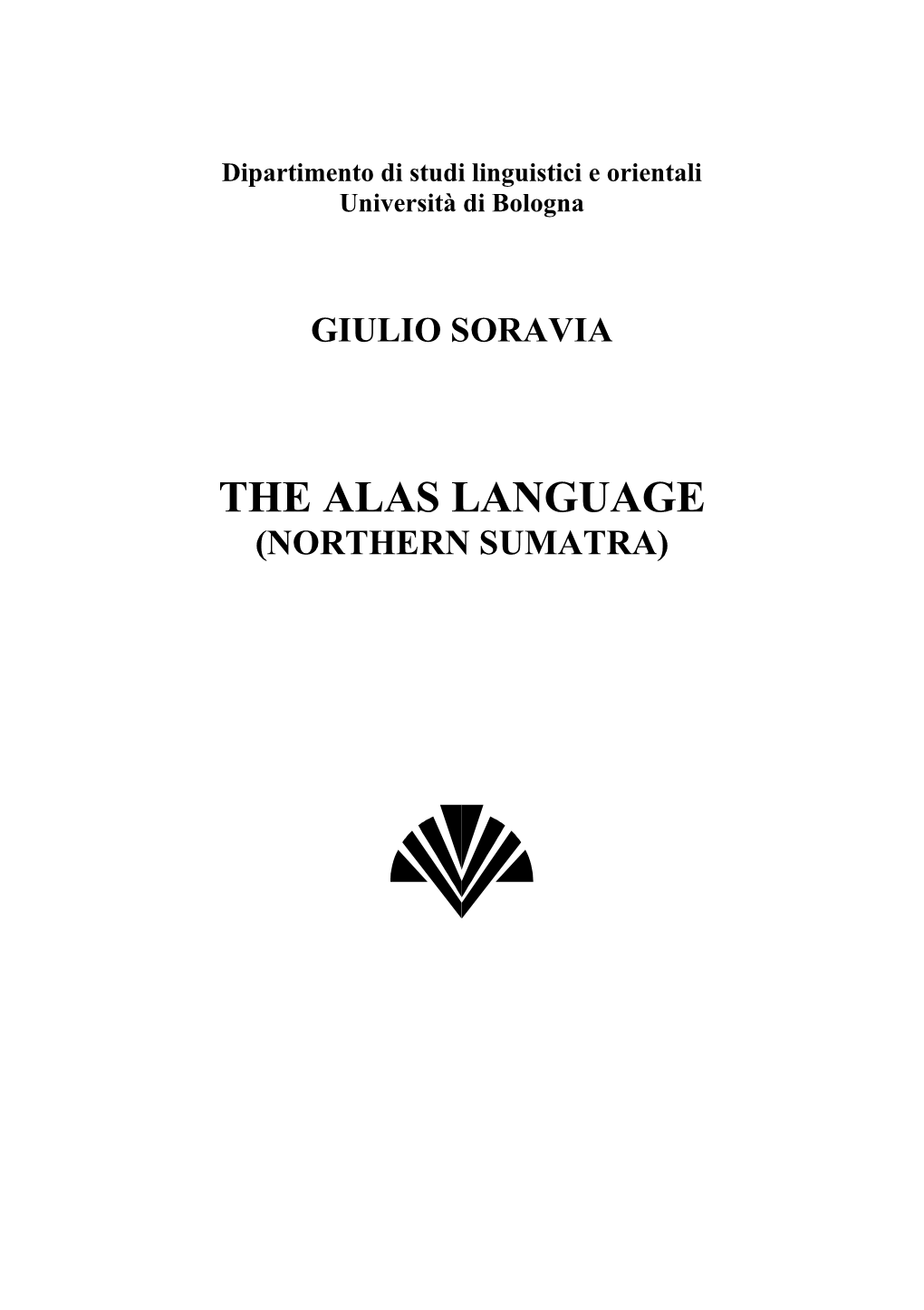 The Alas Language (Northern Sumatra)