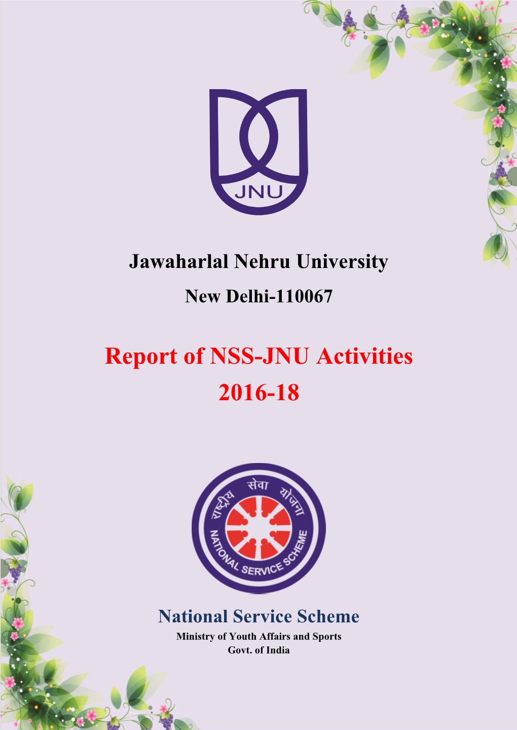 Report of NSS-JNU Activities 2016-18