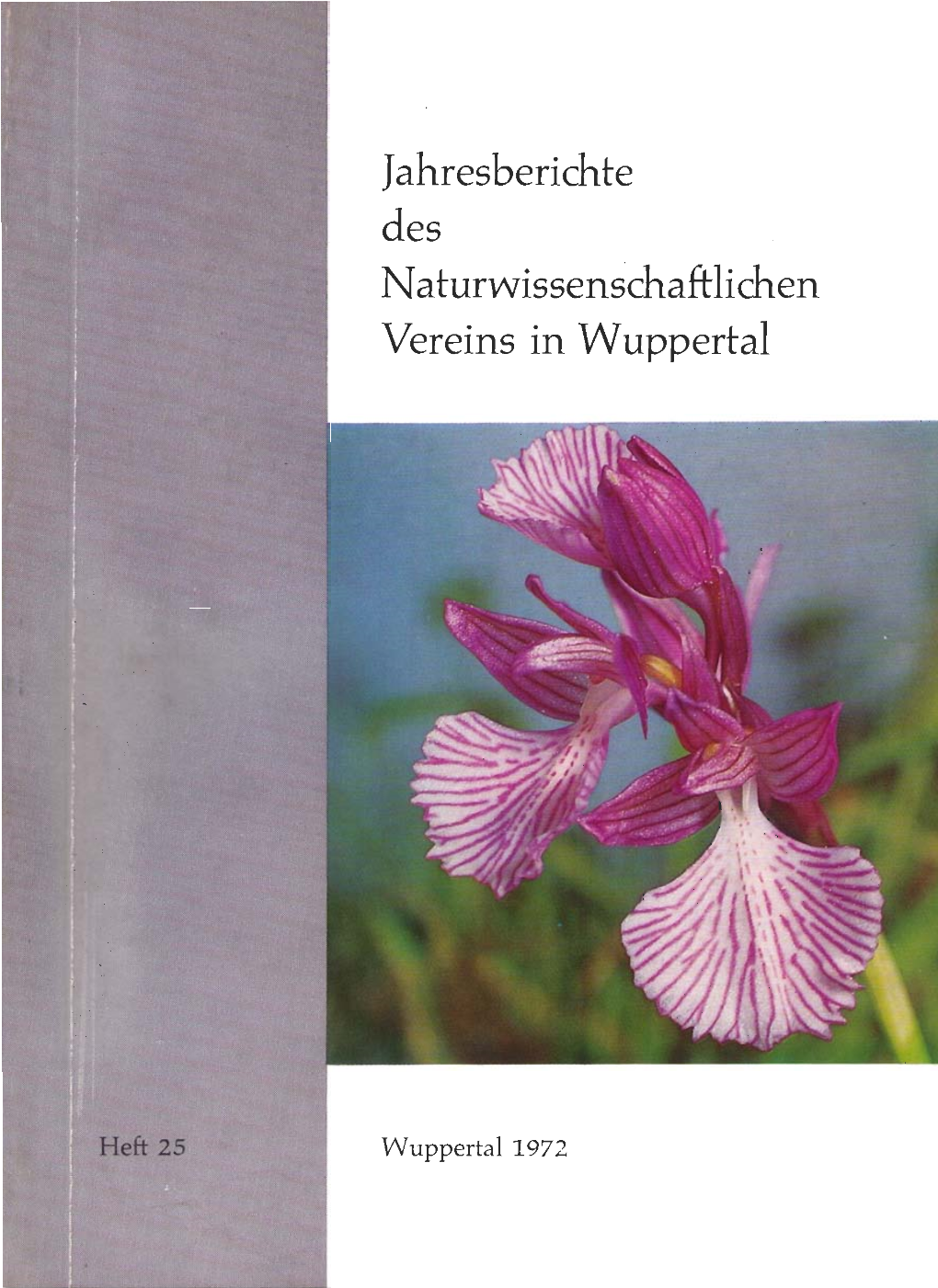 Jahresberichte Des Naturwissenschaftlichen Vereins in Wuppertal