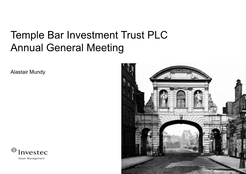 Temple Bar Investment Trust PLC Annual General Meeting