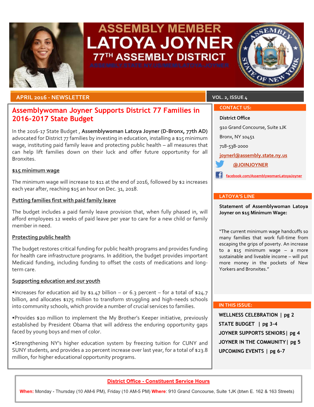 Assemblywoman Joyner Assemblywoman Joyner Helps