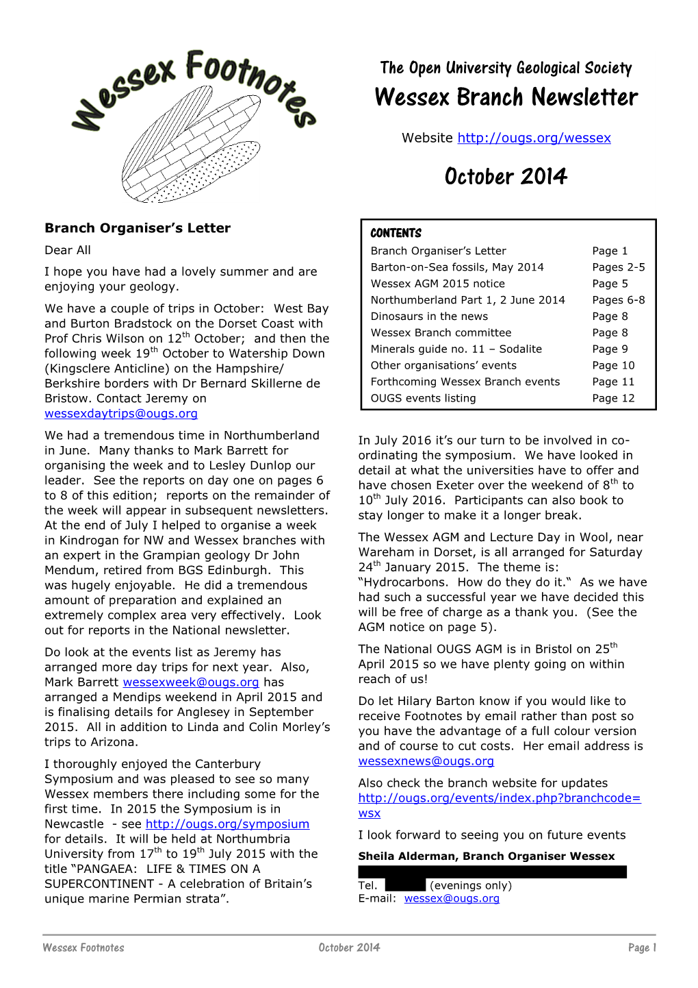 Wessex Branch Newsletter