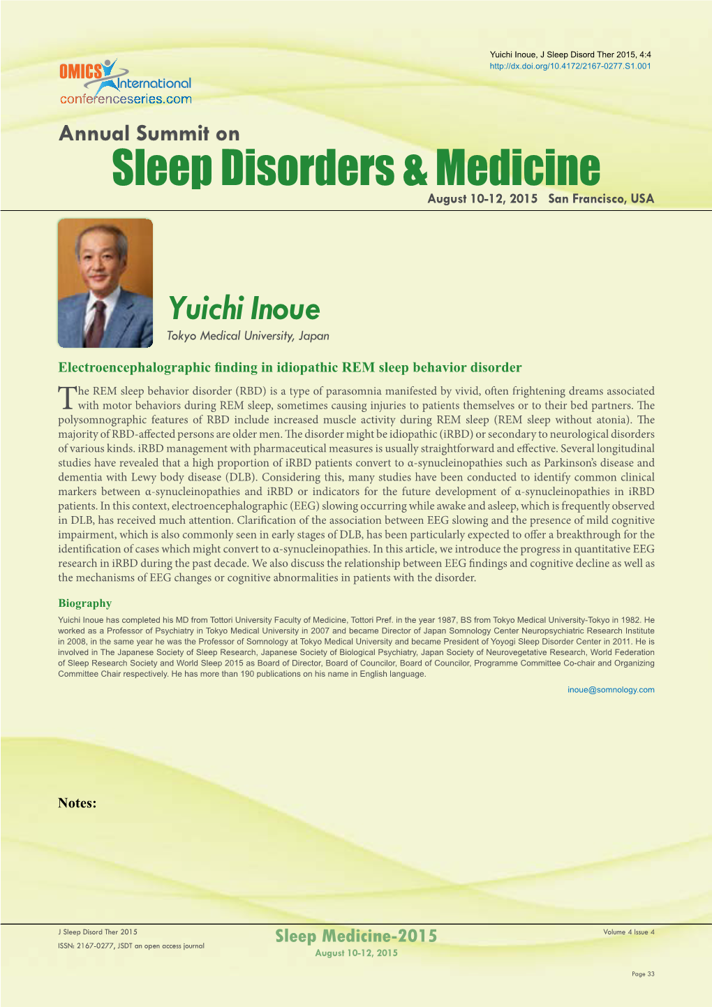 Sleep Disorders & Medicine