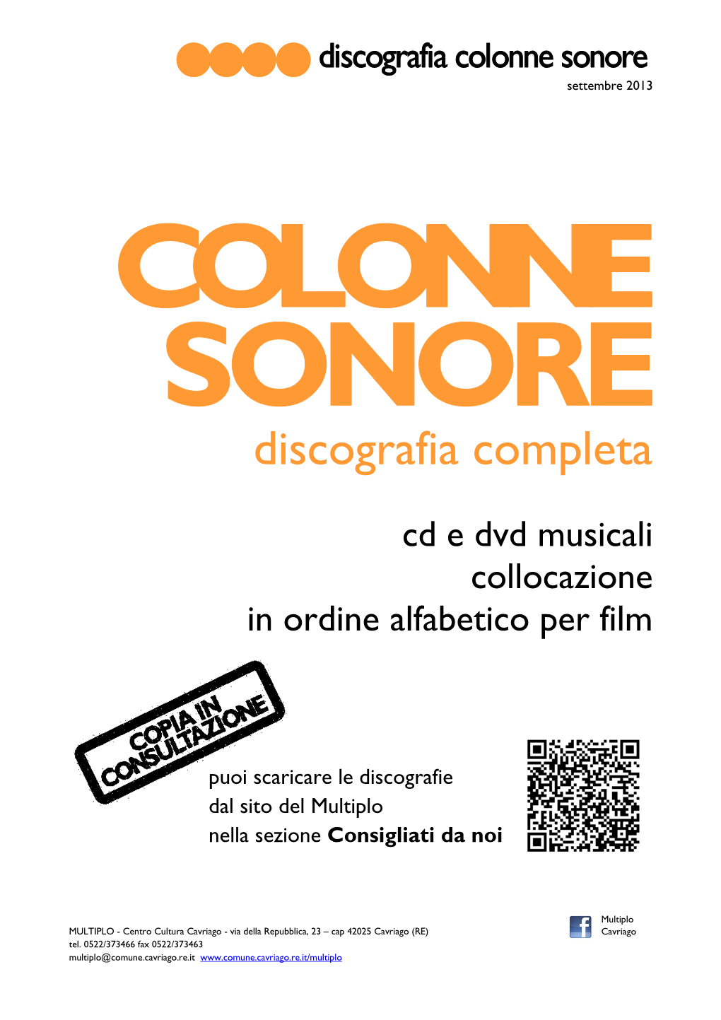 Discografia Colonne Sonore