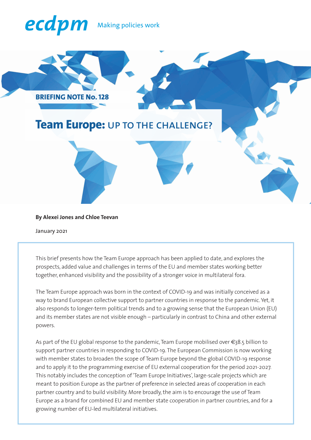 Team Europe: up to the Challenge? – ECDPM