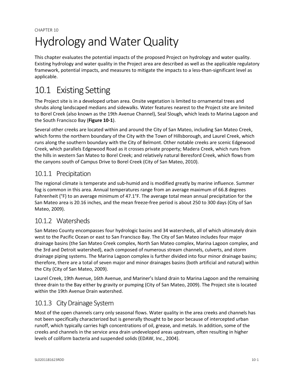 Hydrology and Water Quality