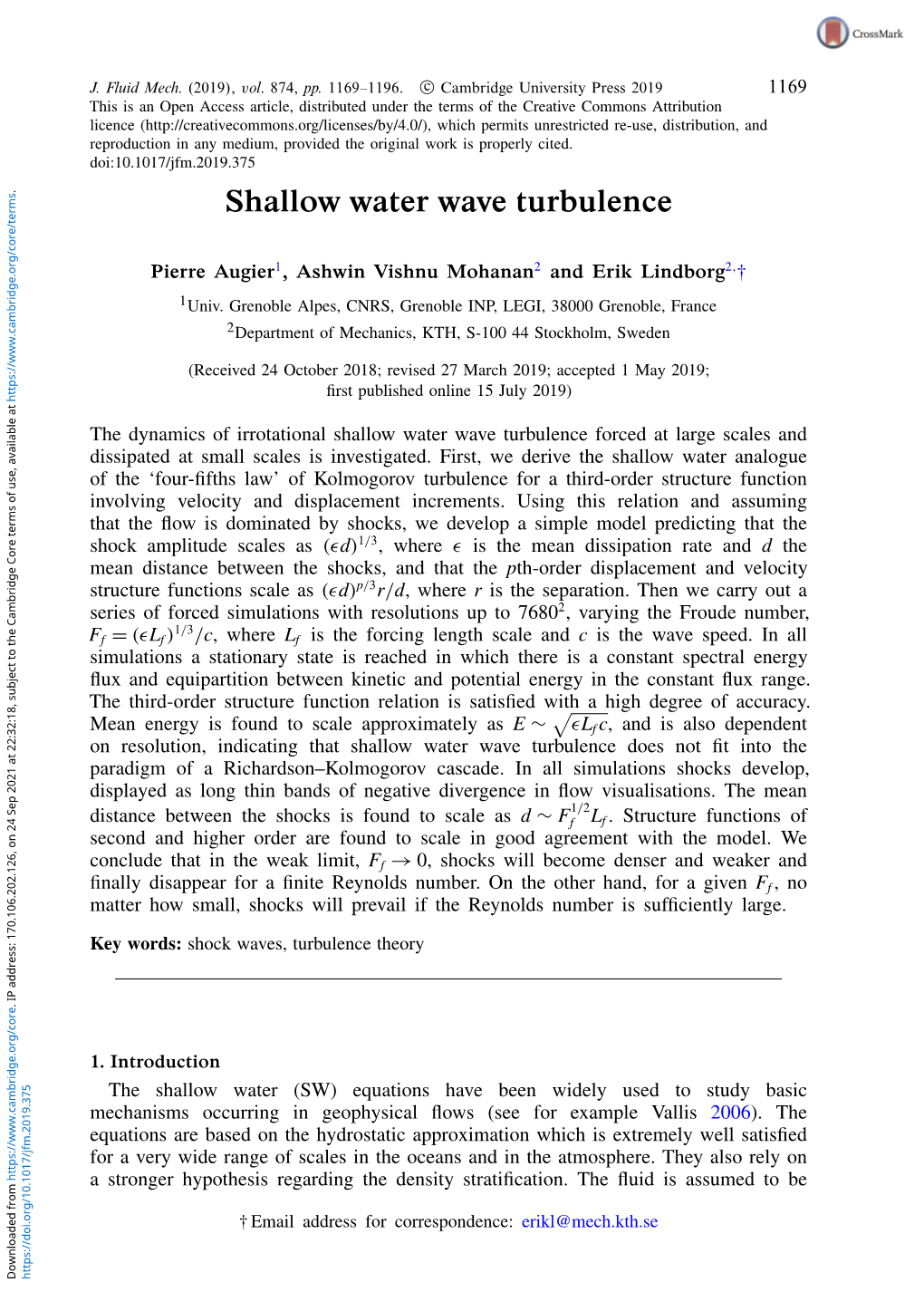 Shallow Water Wave Turbulence