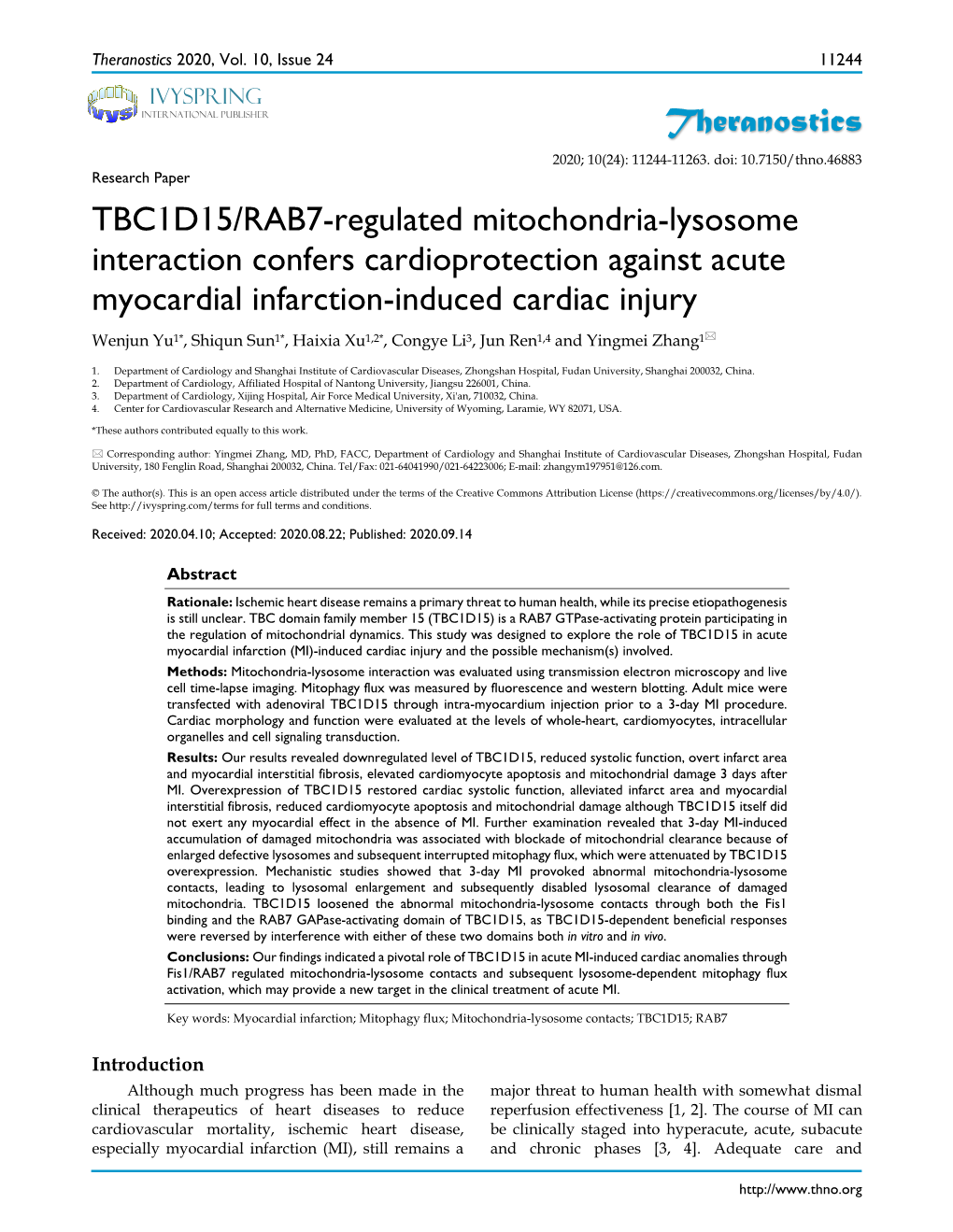 Pdf Through Untethering Mitochondria-Lysosome Contacts Supplementary Vedios/Movies