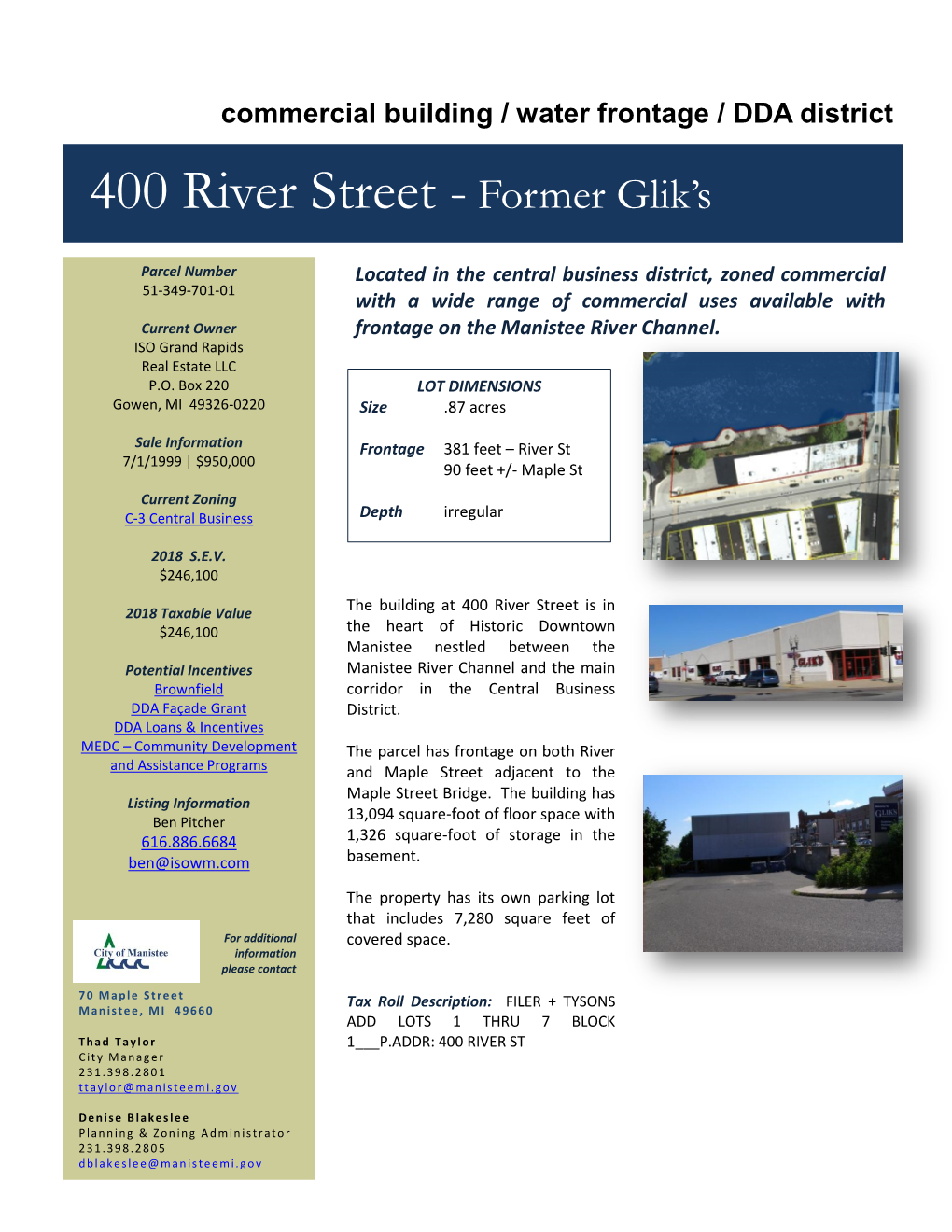 400 River Street - Former Glik’S