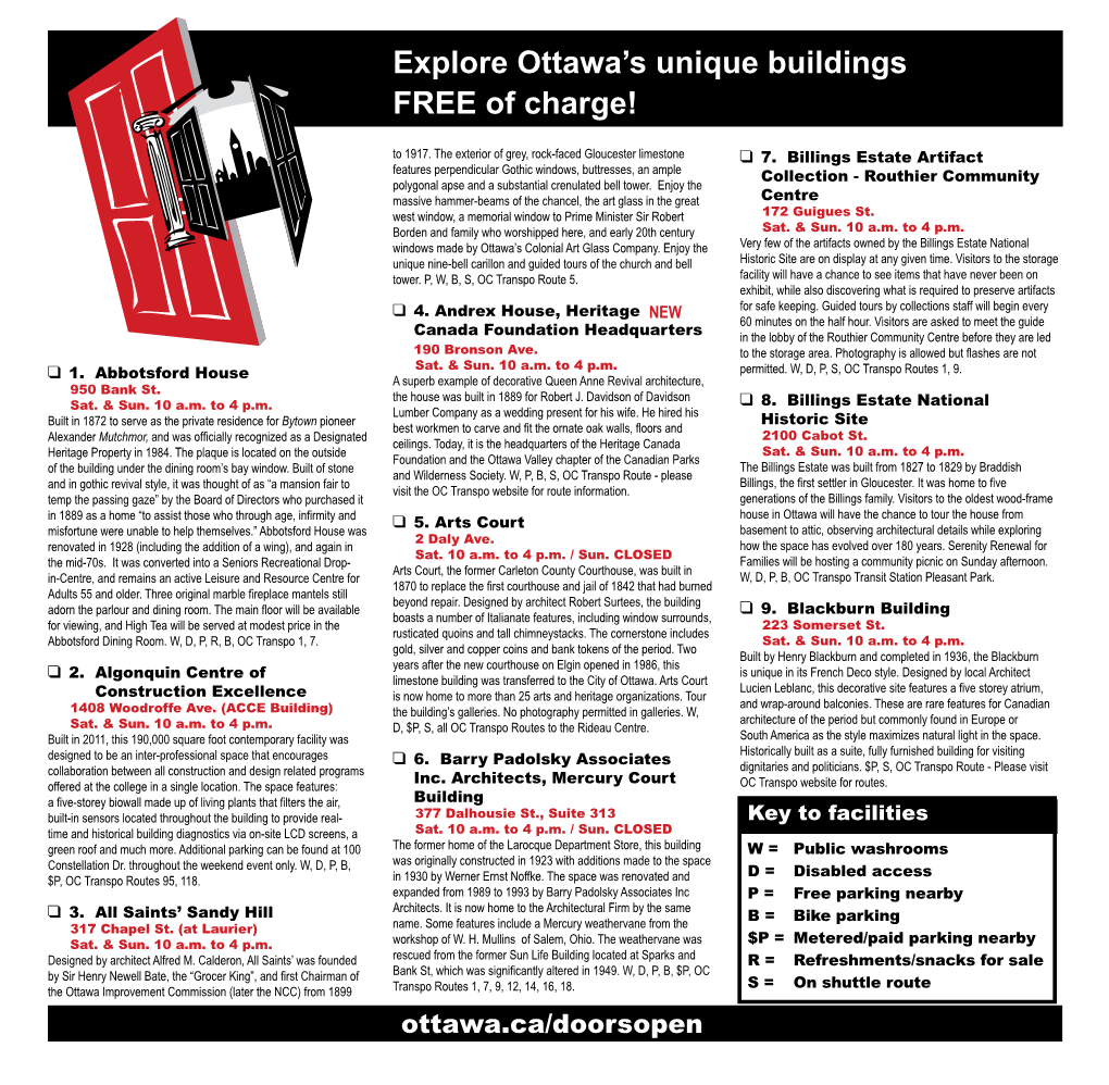 Explore Ottawa's Unique Buildings FREE of Charge!