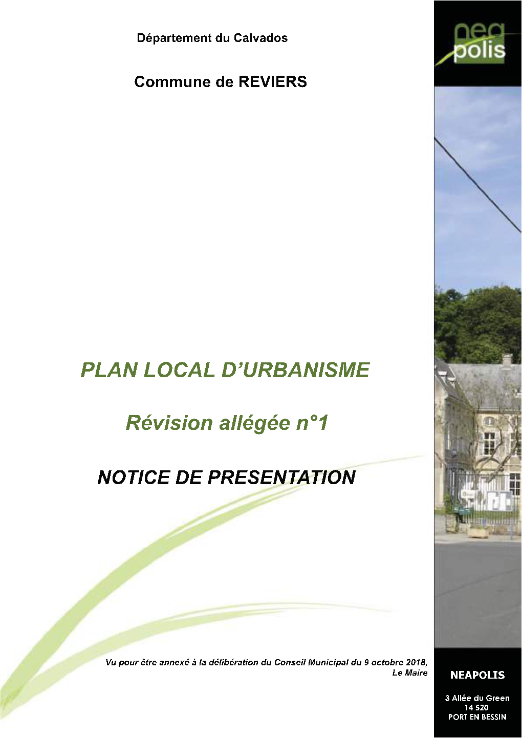 Commune De REVIERS PLAN LOCAL D'urbanisme