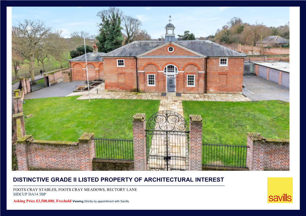 Distinctive Grade Ii Listed Property of Architectural Interest