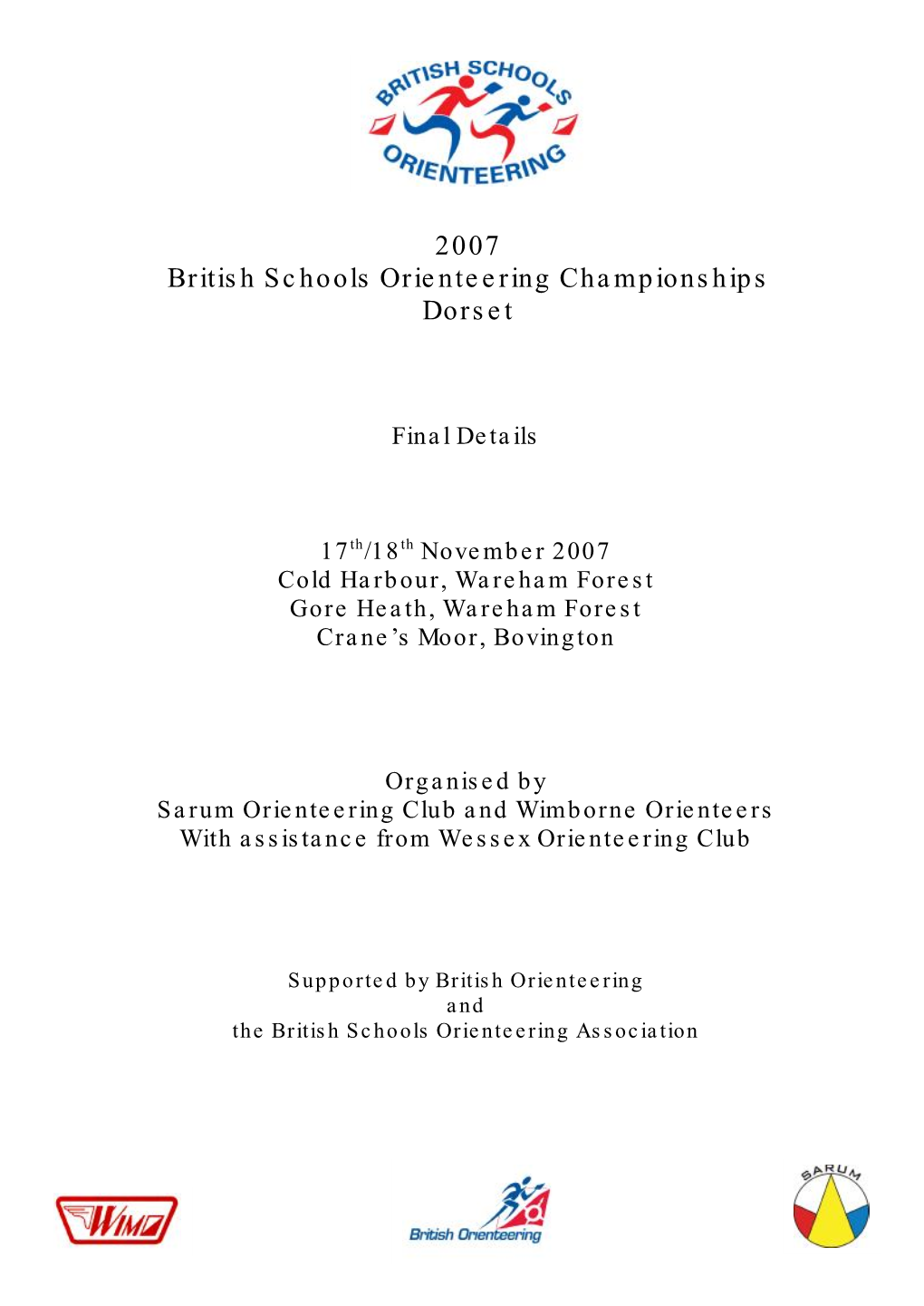 2007 British Schools Orienteering Championships Dorset