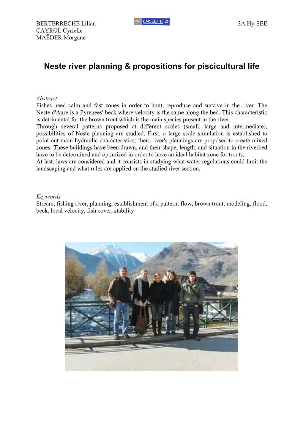 Neste River Planning & Propositions for Piscicultural Life