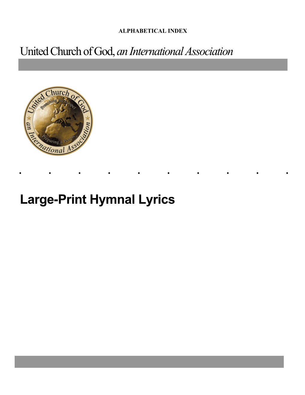 2007 Hymnal Lyrics