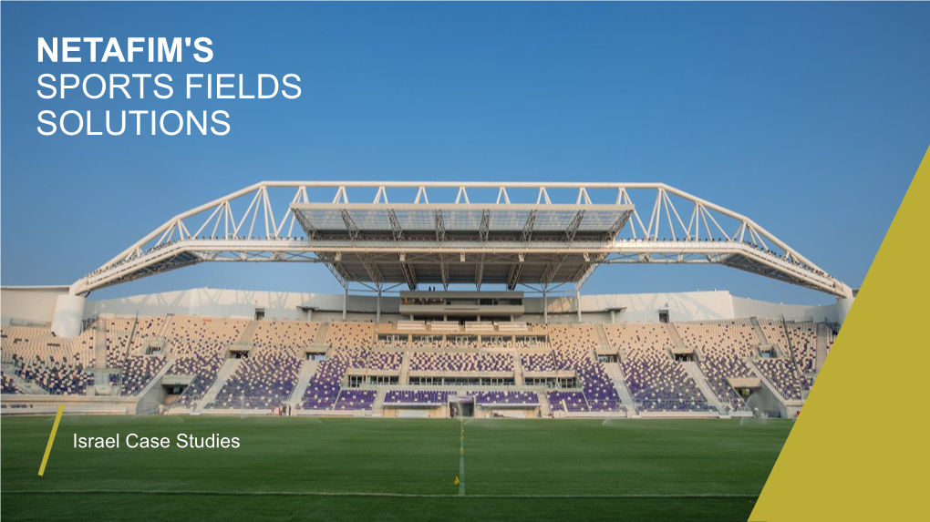 Netafim's Sports Fields Solutions