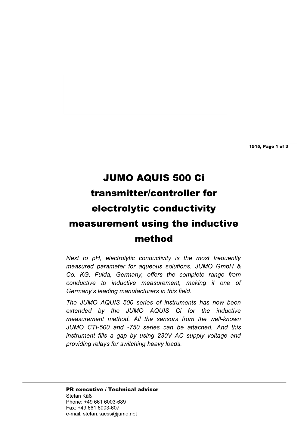 JUMO Gmbh & Co. KG, 36035 Fulda, Germany