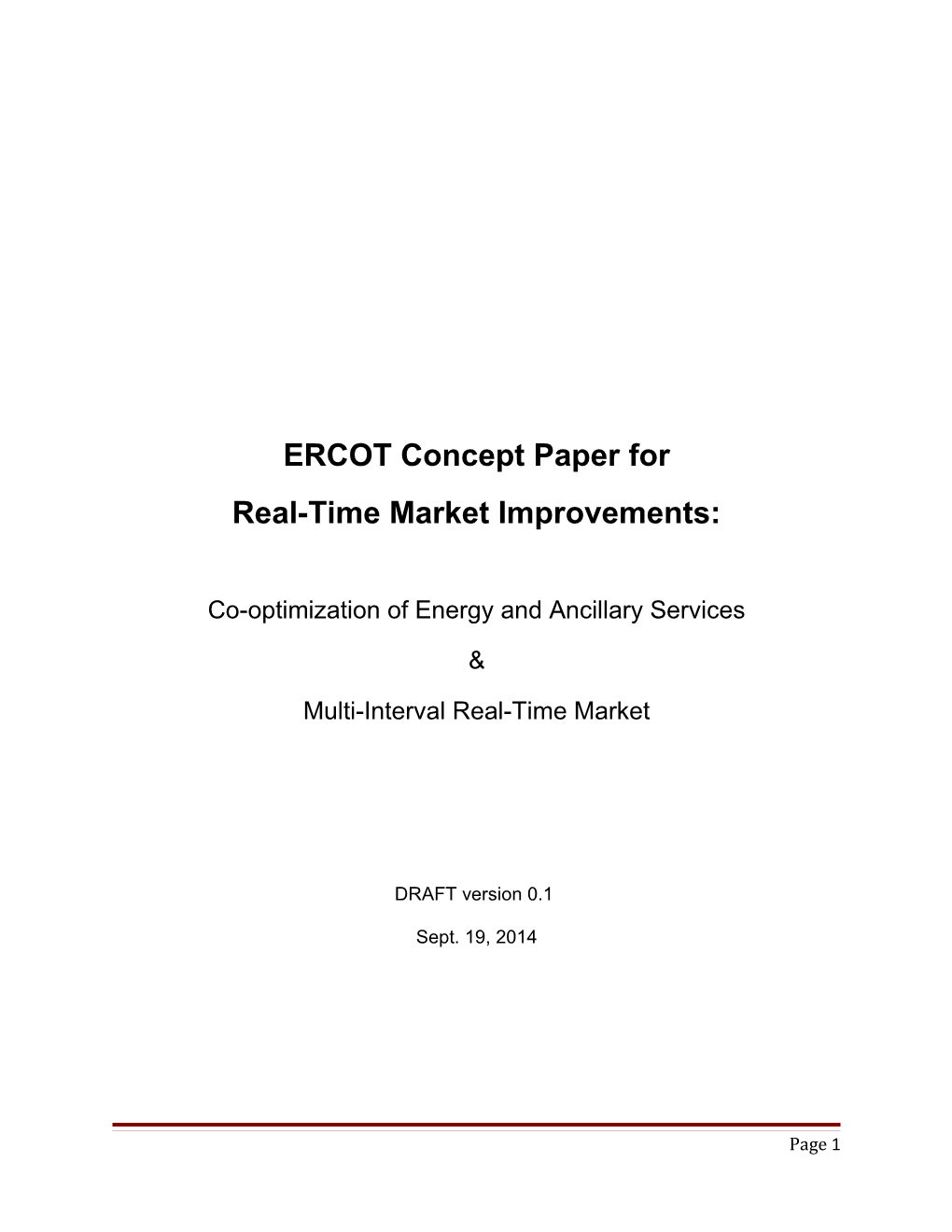 ERCOT Concept Paper For