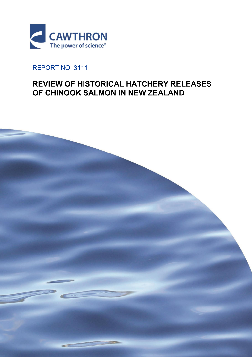 Review of Historical Hatchery Releases of Chinook Salmon in New Zealand