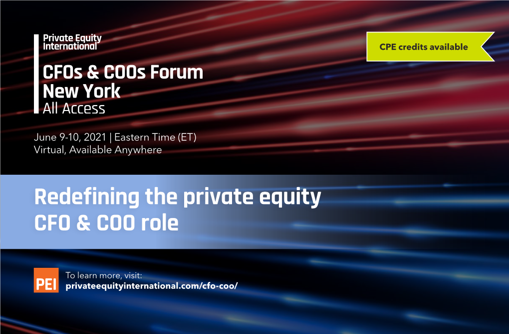 Redefining the Private Equity CFO & COO Role
