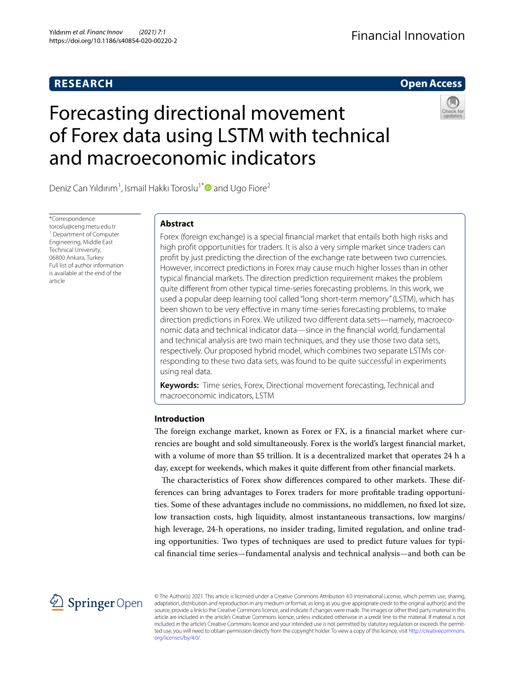 Forecasting Directional Movement of Forex Data Using LSTM with Technical and Macroeconomic Indicators