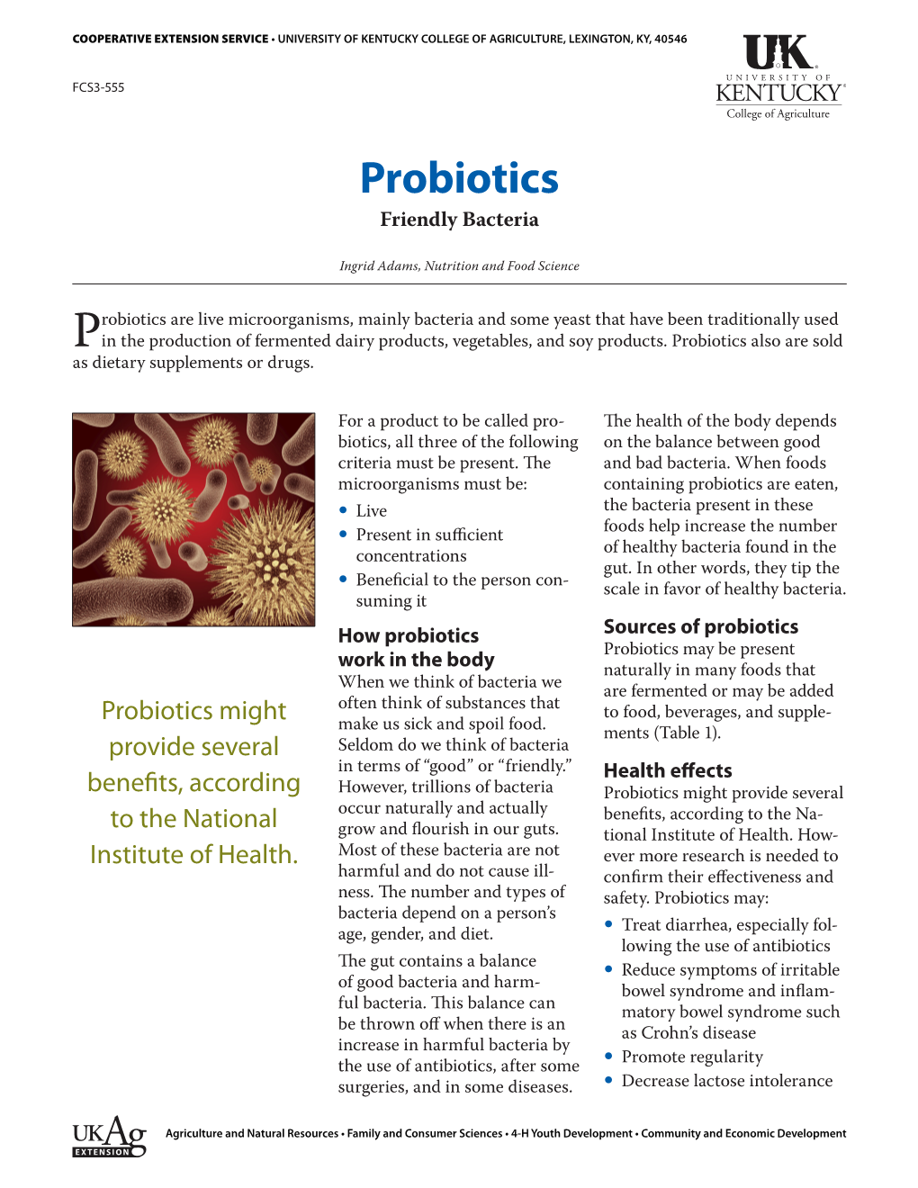 Probiotics-Friendly Bacteria