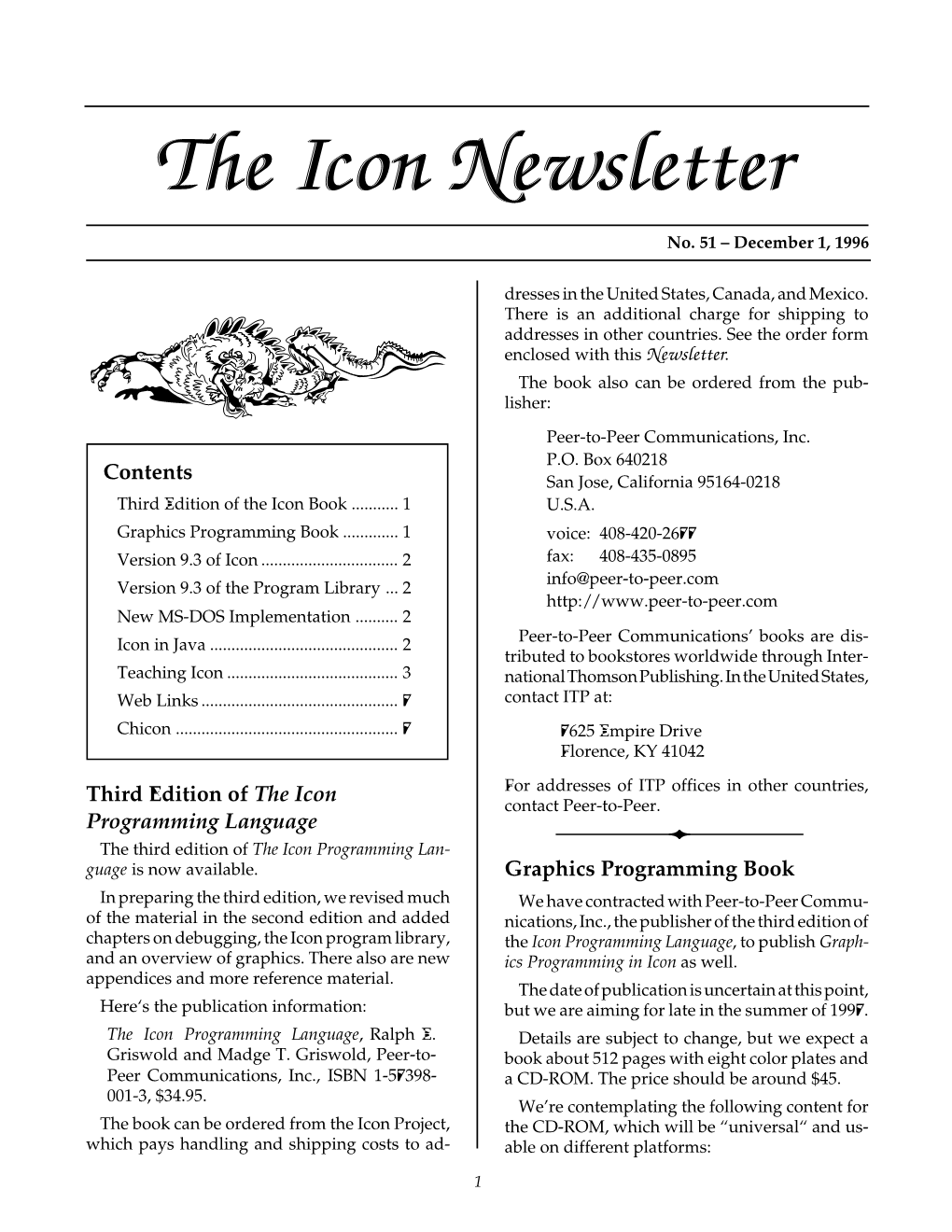 The Icon Newsletter Write(