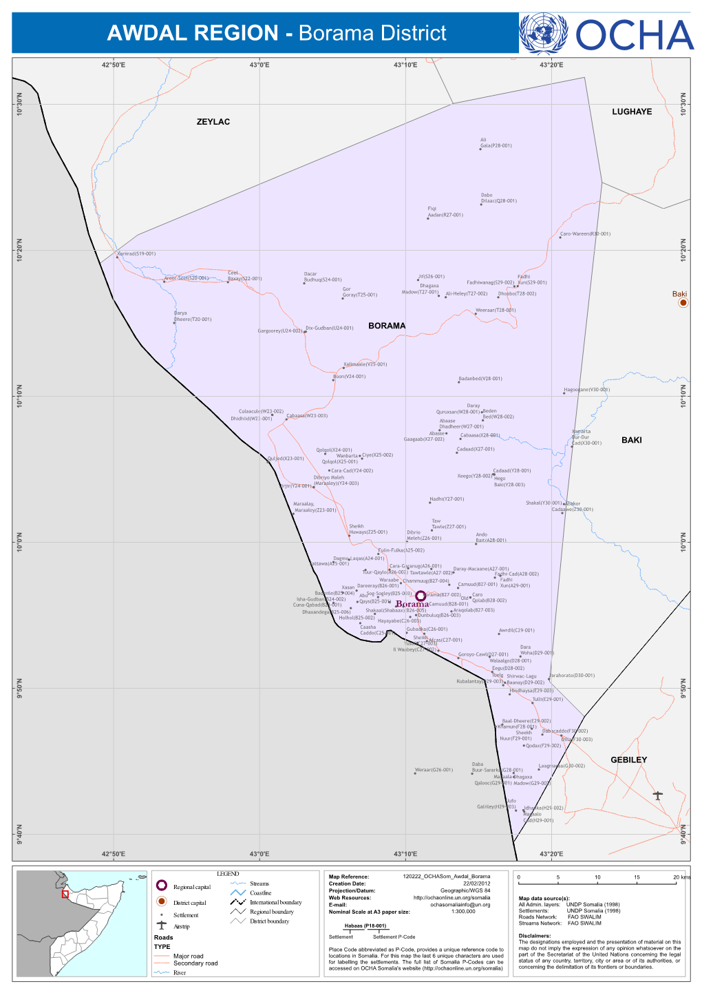 AWDAL REGION - Borama District