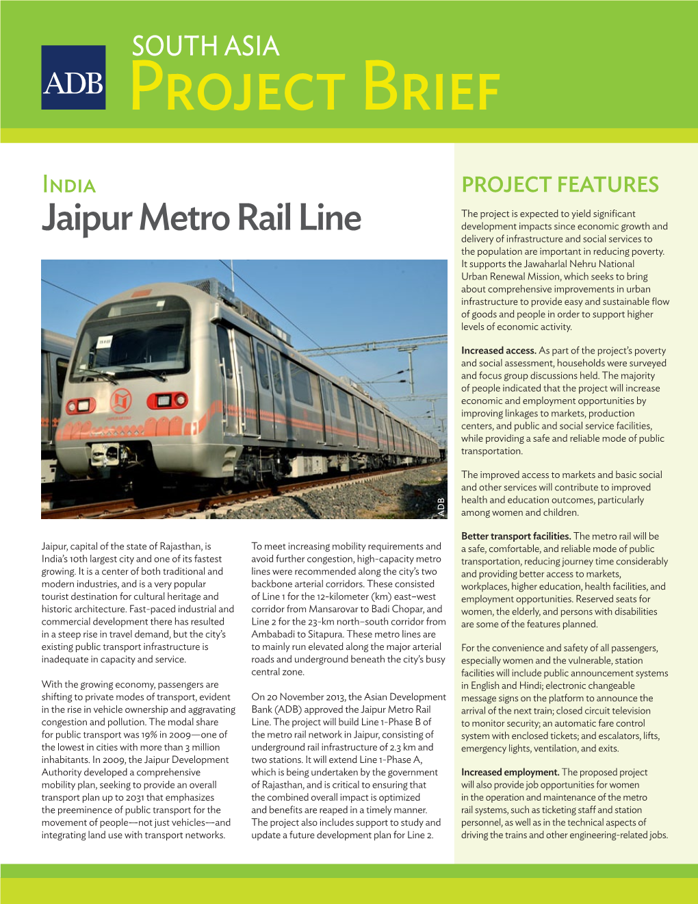 Jaipur Metro Rail Line